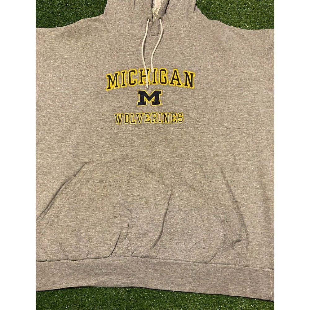 Vintage Cadre Athletic Michigan Wolverines arch hoodie sweatshirt XXL XL gray - Picture 2 of 13